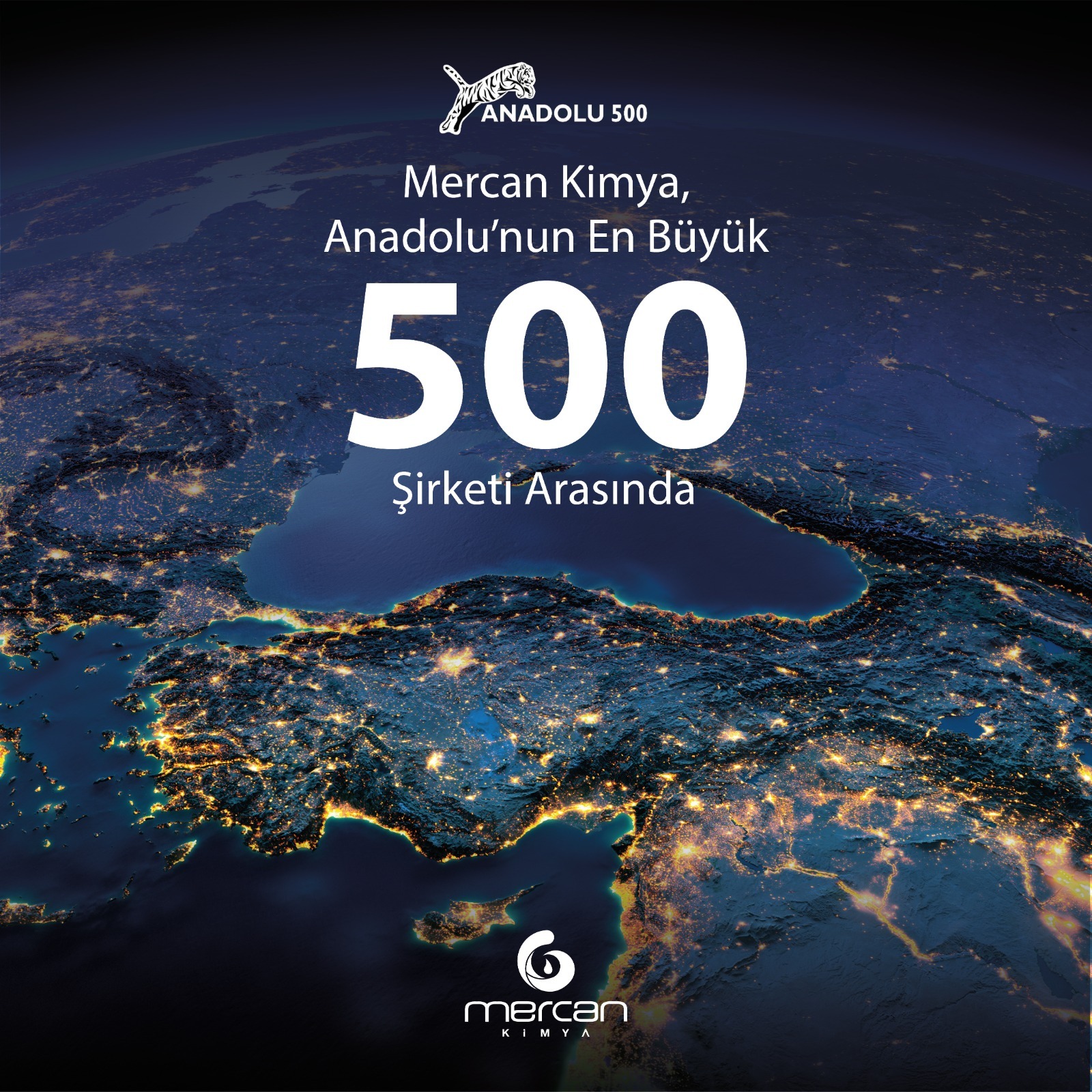 Mercan Kimya olarak bu yılda da Anadolu'nun 500 büyük kuruluşu içindeyiz!