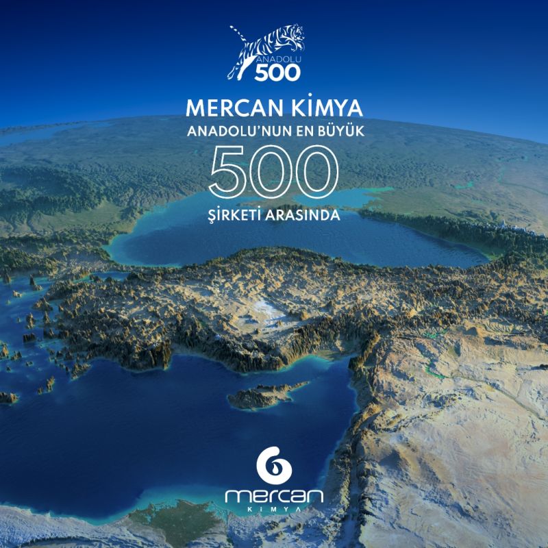 Mercan Kimya olarak bu yılda da Anadolu'nun 500 büyük kuruluşu içindeyiz!